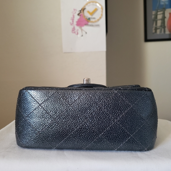 Chanel classic mini square iridescent grey bag - Picture 12 of 12